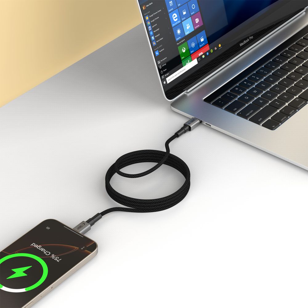 Tech-Protect Tech-Protect 2m 100W/5A PD USB-C-USB-C Kabel UltraBoost MagTwist - Teknikhallen.se