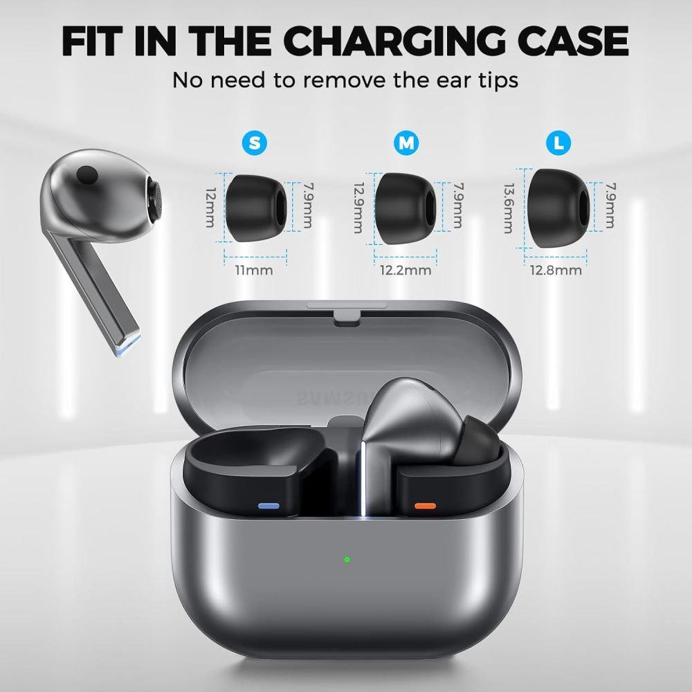 Tech-Protect Tech-Protect Galaxy Buds 3 Pro 3-PACK Öronpluggar Grå - Teknikhallen.se