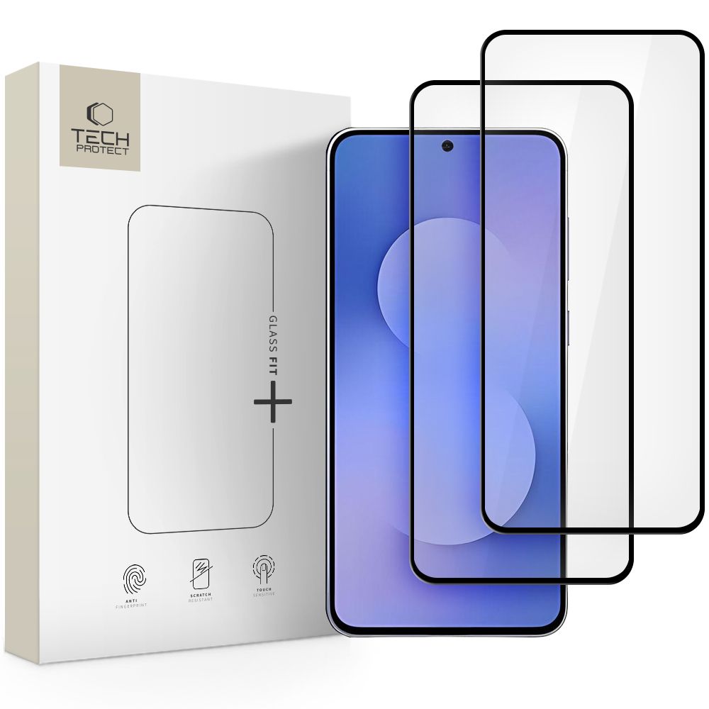 Tech-Protect Tech-Protect Galaxy S25 FE 2-PACK Skärmskydd GlassFit+ Härdat Glas - Teknikhallen.se