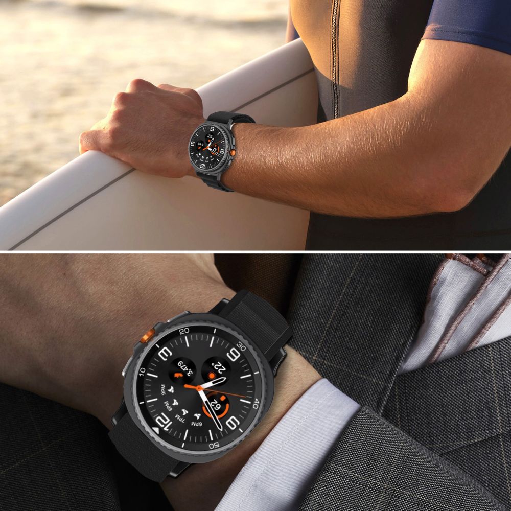 Tech-Protect Tech-Protect Galaxy Watch 8 40/44/46 mm Armband Nylon Pro Orange - Teknikhallen.se