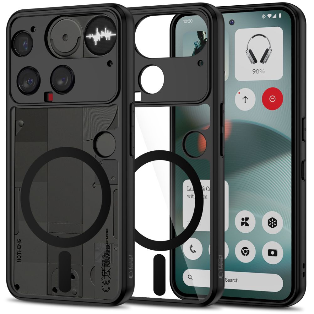 Tech-Protect Tech-Protect Nothing Phone 3 Skal MagSafe MagMat Svart / Transparent - Teknikhallen.se