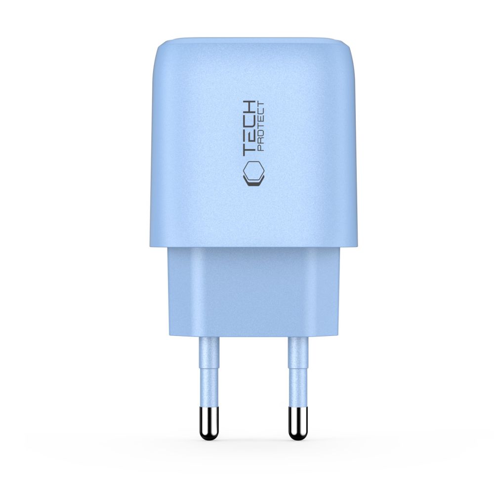 Tech-Protect Tech-Protect 30W Väggladdare PD QC3.0 USB-C / USB-A Baby Blue - Teknikhallen.se