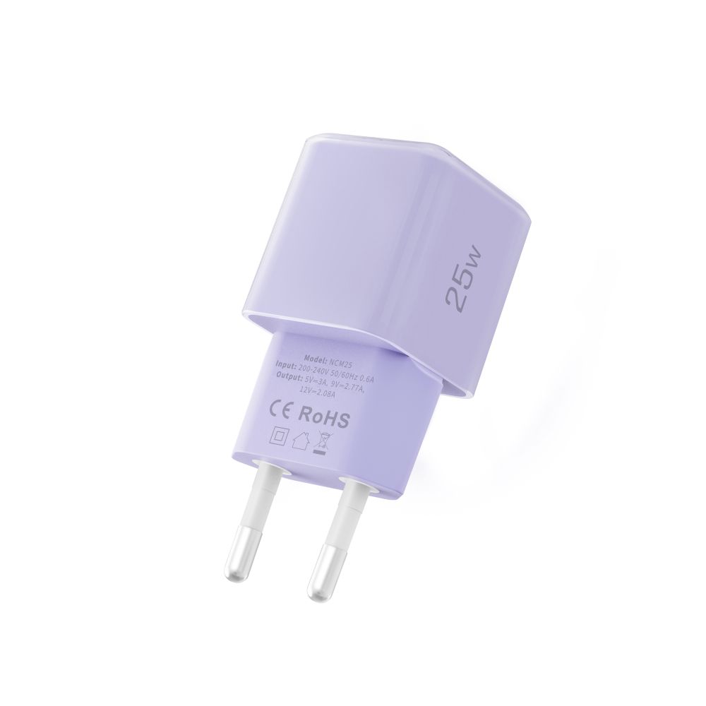 Tech-Protect Tech-Protect 25W PD USB-C Väggladdare Baby Purple - Teknikhallen.se