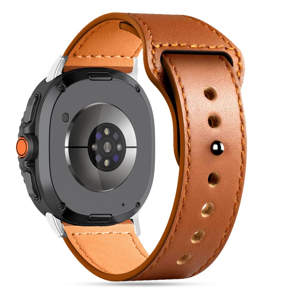 Tech-Protect Tech-Protect Galaxy Watch 8 40/44/46 mm Armband LeatherFit Brun - Teknikhallen.se