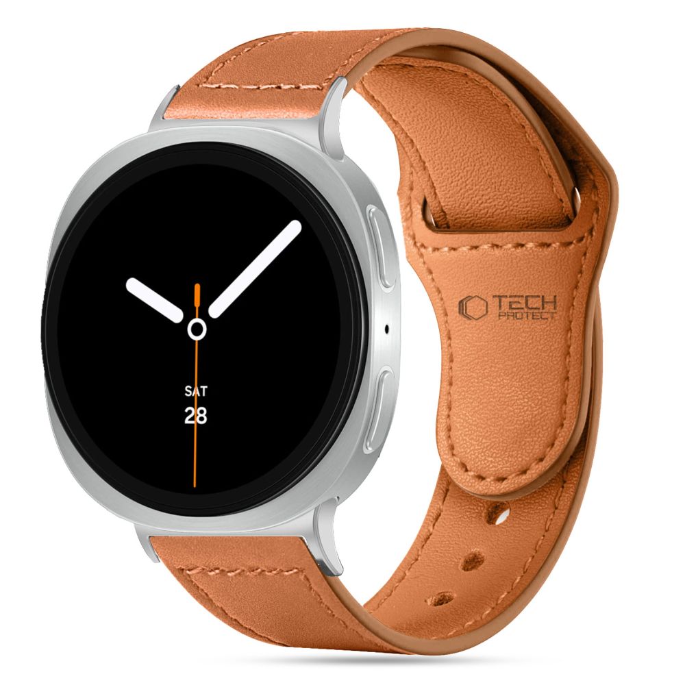 Tech-Protect Tech-Protect Galaxy Watch 8 40/44/46 mm Armband LeatherFit Brun - Teknikhallen.se