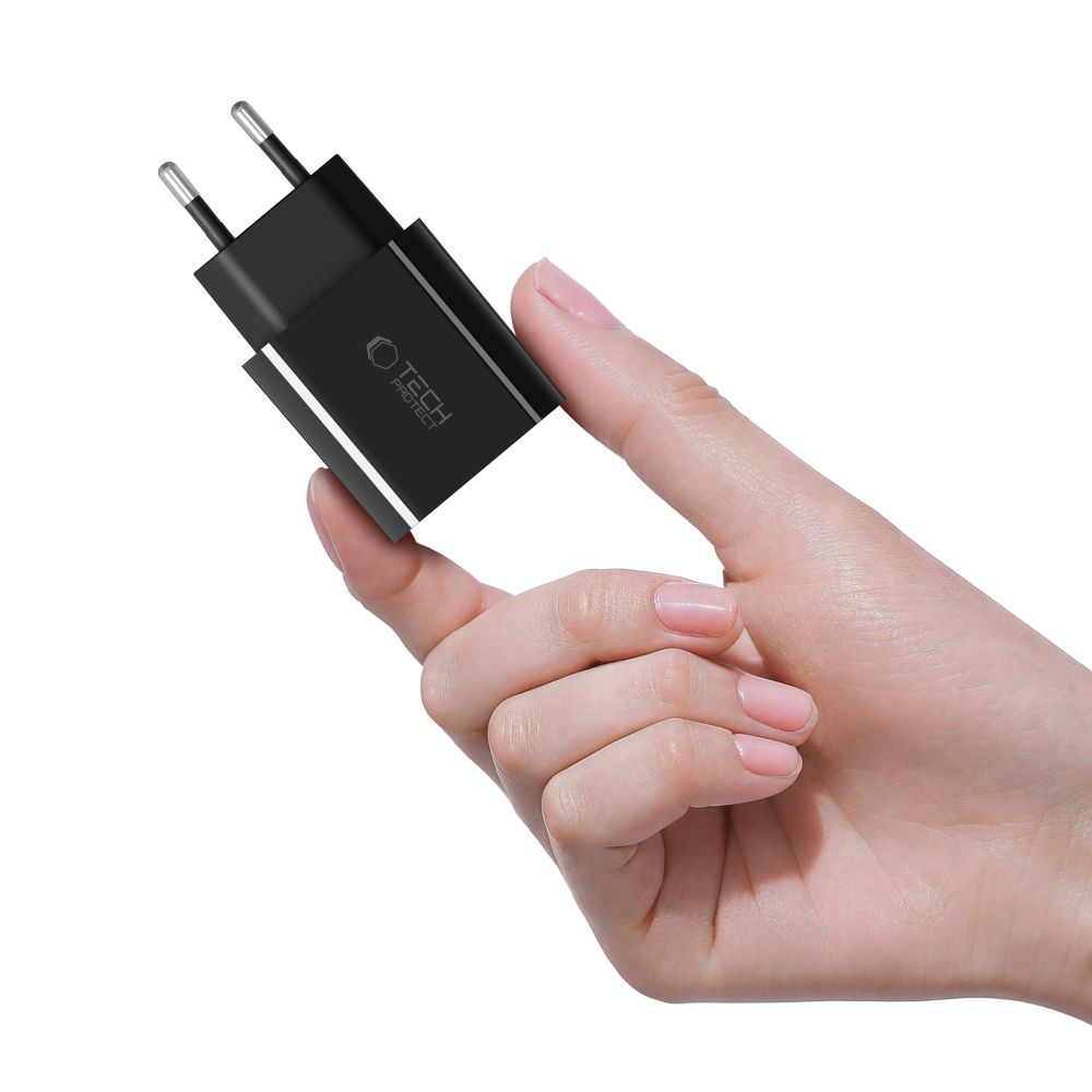 Tech-Protect Tech-Protect 20W PD USB-C Väggladdare Svart - Teknikhallen.se