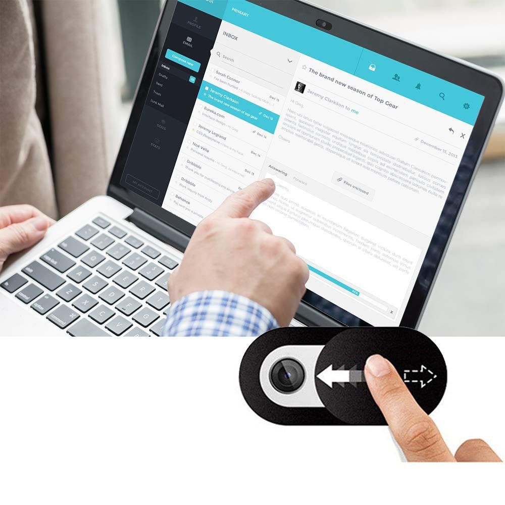 Tech-Protect Tech-Protect 3-PACK Kameraskydd För Laptop / Mobil / Surfplatta Svart - Teknikhallen.se