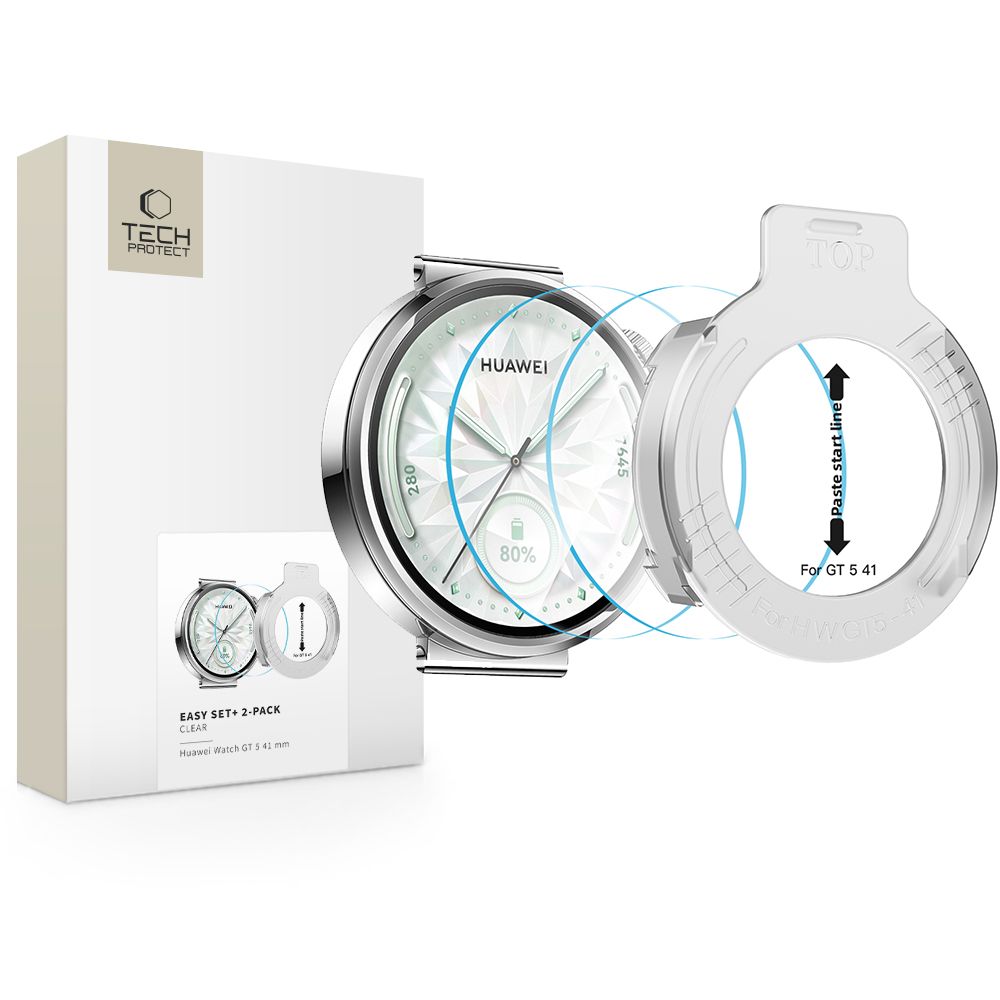 Tech-Protect Tech-Protect Huawei Watch GT 5 41 mm 2-PACK Skärmskydd - Teknikhallen.se
