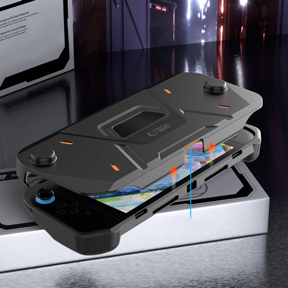 Tech-Protect Tech-Protect Nintendo Switch 2 Fodral Carbonox Svart - Teknikhallen.se