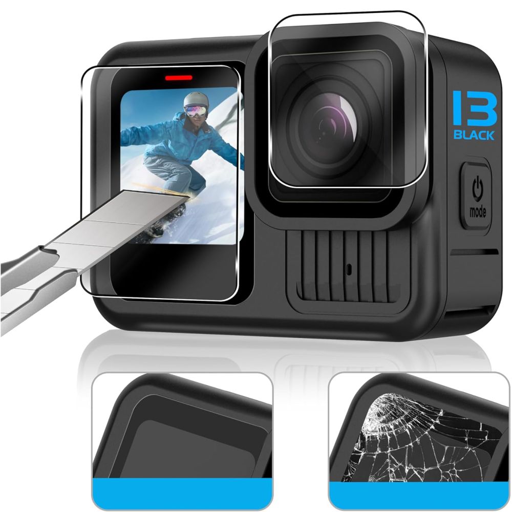 Tech-Protect Tech-Protect GoPro Hero 12/11/10/9 2-PACK Skärmskydd GlassFit+ - Teknikhallen.se