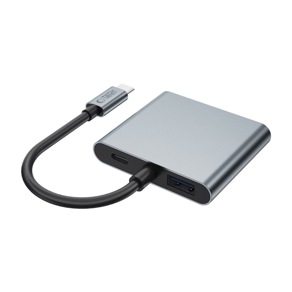 Tech-Protect Tech-Protect 4in1 USB-C Hub USB-C / USB-A / HDMI / Space Grey - Teknikhallen.se
