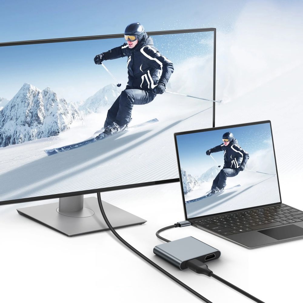 Tech-Protect Tech-Protect 4in1 USB-C Hub USB-C / USB-A / HDMI / Space Grey - Teknikhallen.se