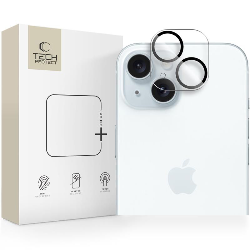 Tech-Protect Tech-Protect iPhone 15/15 Plus/14/14 Plus Linsskydd CamFit+ - Teknikhallen.se