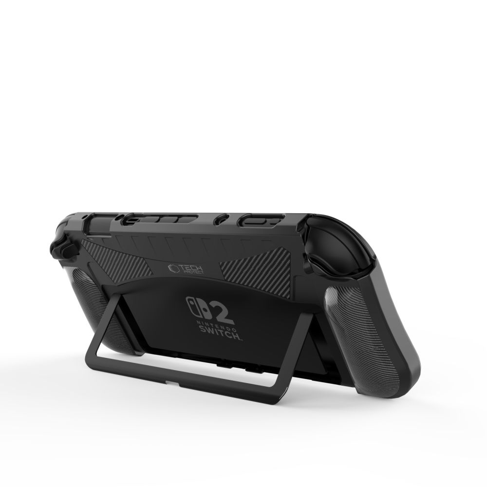 Tech-Protect Tech-Protect Nintendo Switch 2 Skal Kickstand TPU Carbon Svart - Teknikhallen.se