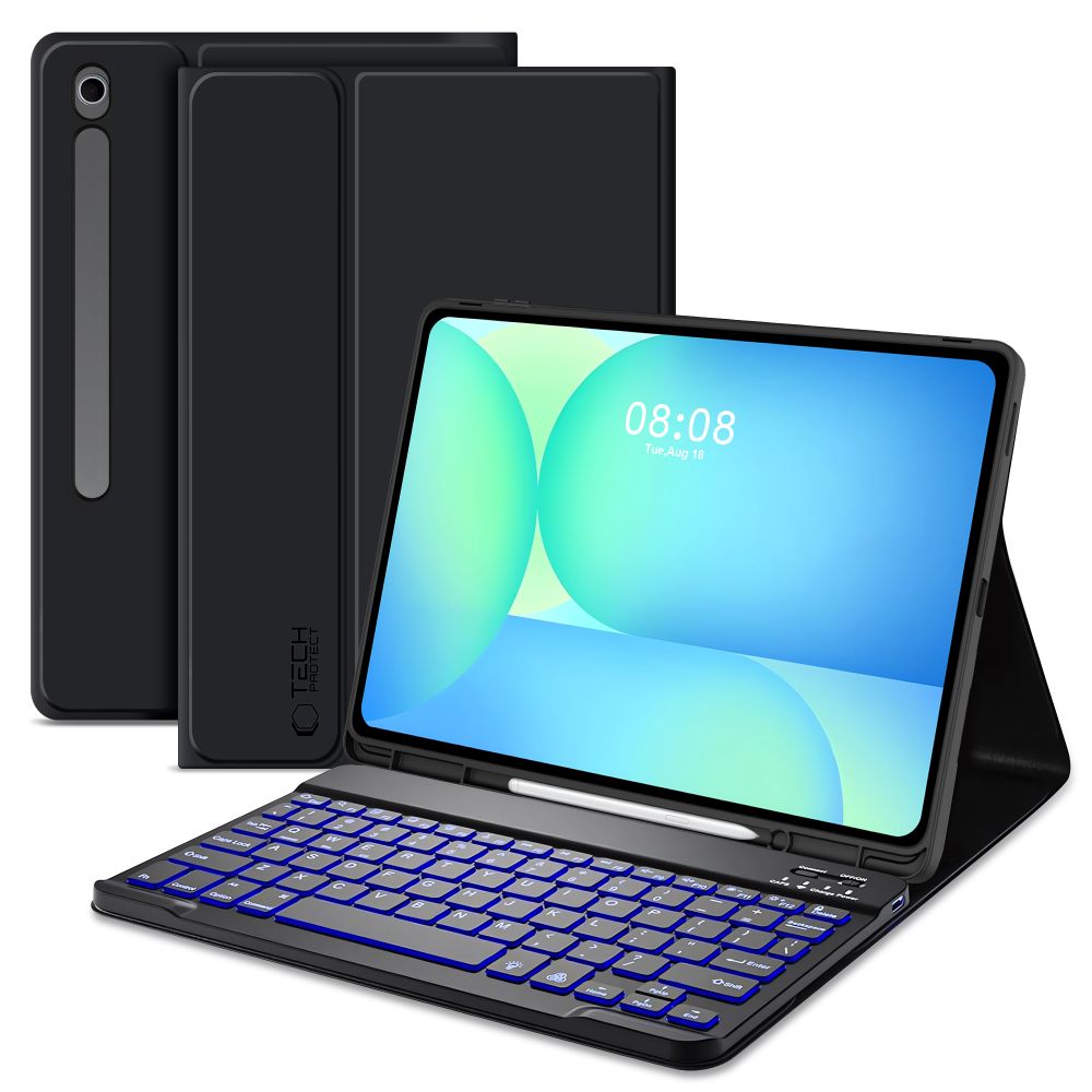 Tech-Protect Tech-Protect Galaxy Tab S10 FE Plus Fodral SC Tangentbord Svart - Teknikhallen.se