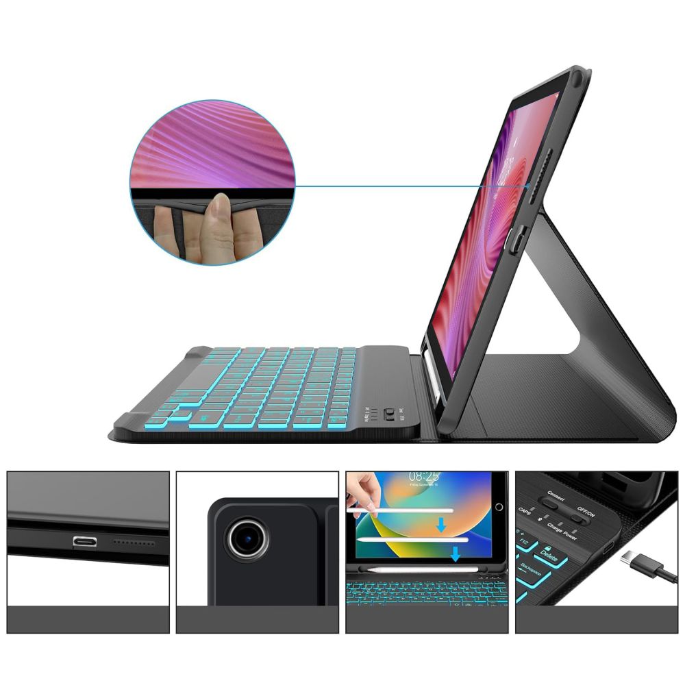 Tech-Protect Tech-Protect Lenovo Tab 10.1 Fodral SmartCase Tangentbord Svart - Teknikhallen.se