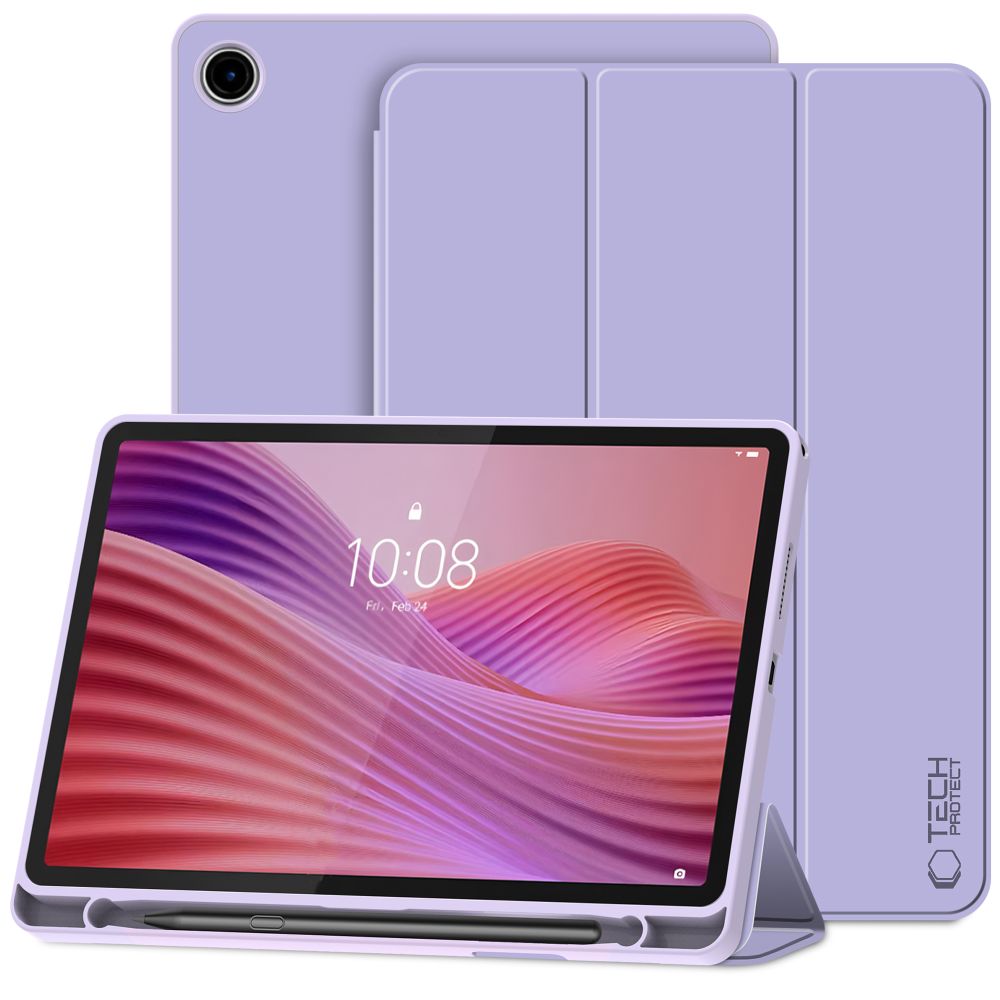 Tech-Protect Tech-Protect Lenovo Tab 10.1 Fodral SmartCase Pennhållare Violet - Teknikhallen.se