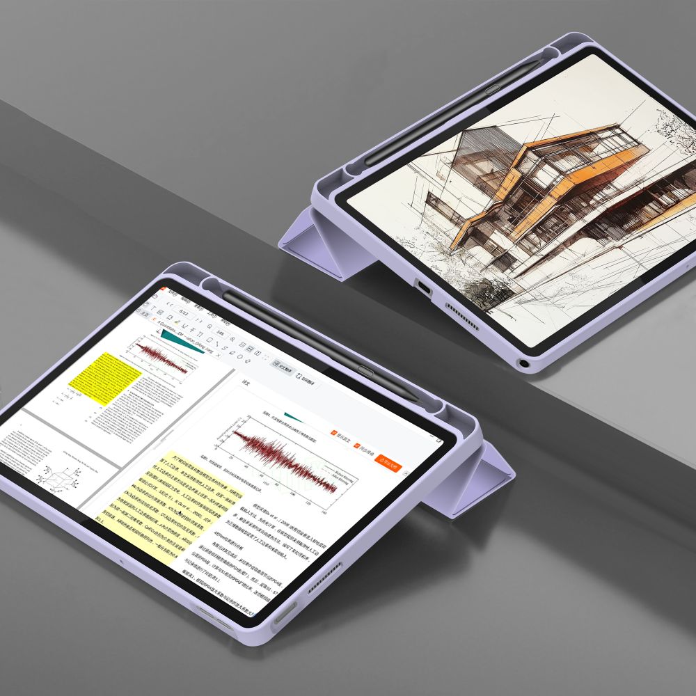 Tech-Protect Tech-Protect Lenovo Tab 10.1 Fodral SmartCase Pennhållare Violet - Teknikhallen.se