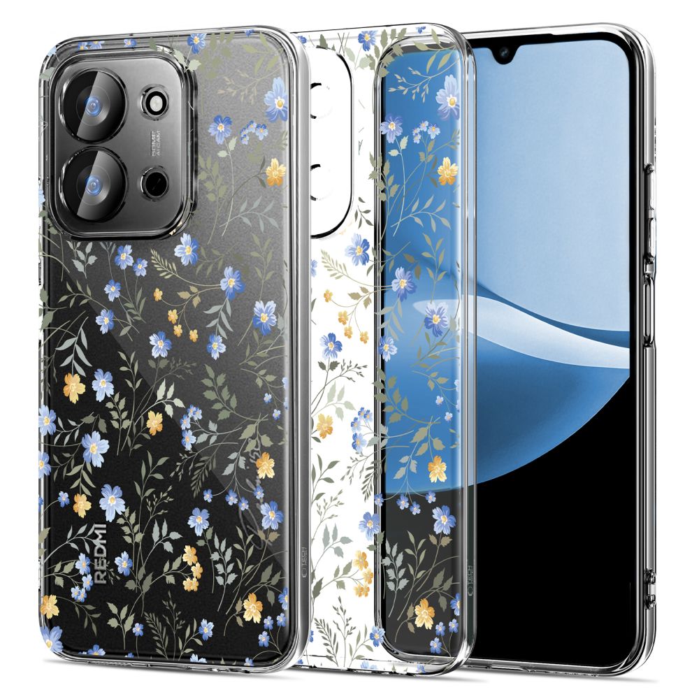 Tech-Protect Tech-Protect Xiaomi Redmi 15C 5G Fodral Läder Spring Flowers - Teknikhallen.se