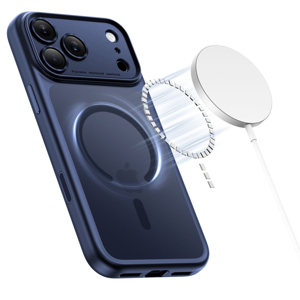 Tech-Protect Tech-Protect iPhone 17 Pro Skal MagSafe MagPeak Matt Deep Blue - Teknikhallen.se