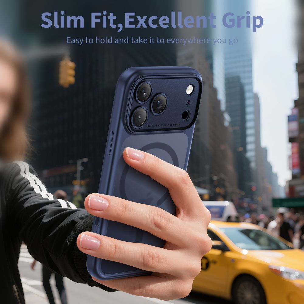 Tech-Protect Tech-Protect iPhone 17 Pro Skal MagSafe MagPeak Matt Deep Blue - Teknikhallen.se