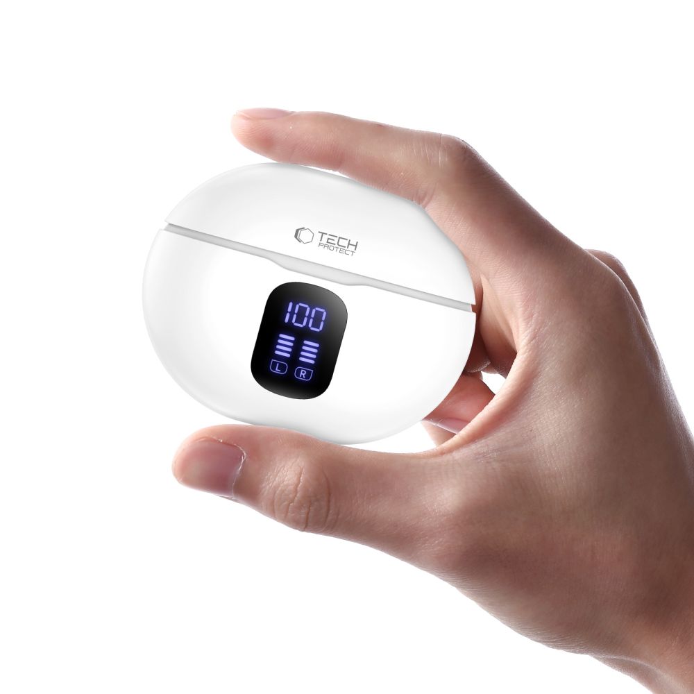 Tech-Protect Tech-Protect In-Ear UltraBoost TWS Vit - Teknikhallen.se