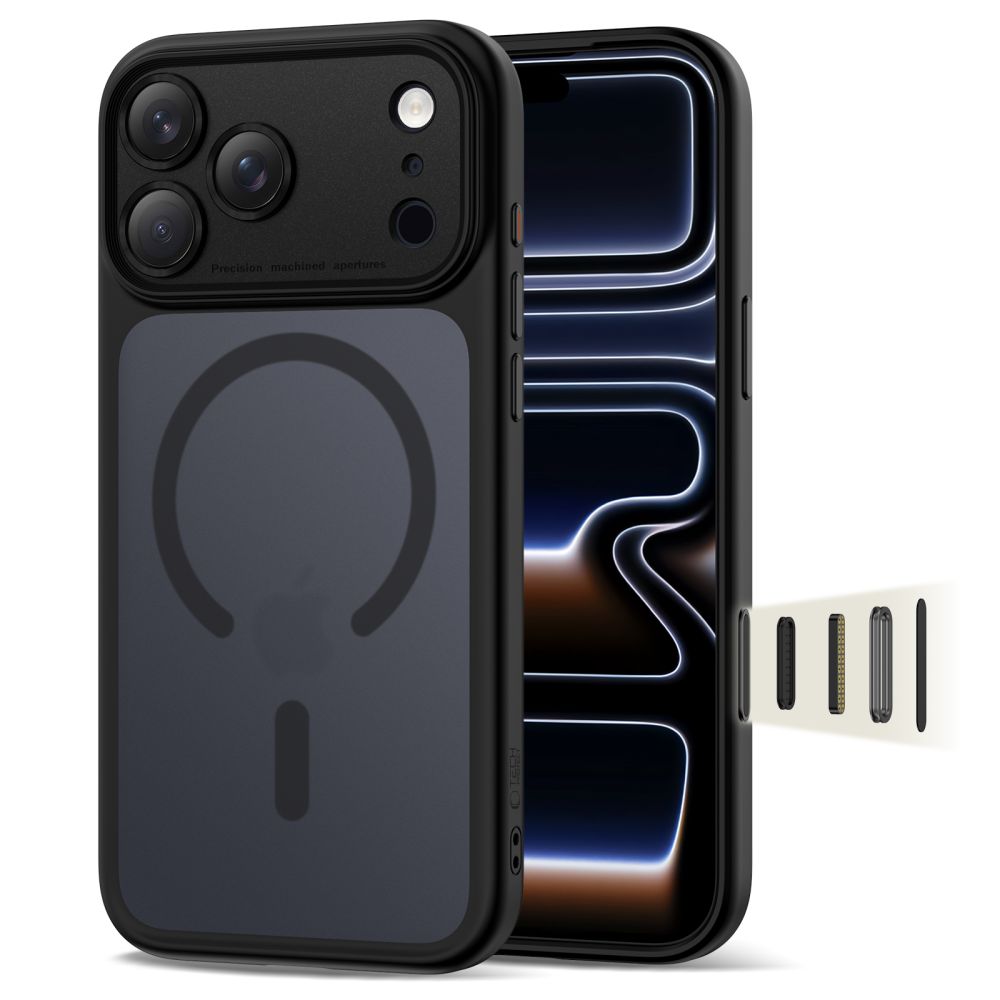 Tech-Protect Tech-Protect iPhone 17 Pro Skal MagSafe MagPeak Matt Svart - Teknikhallen.se