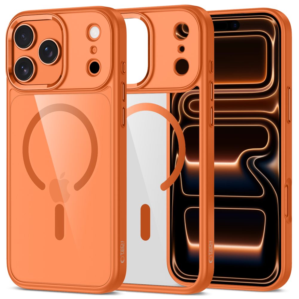 Tech-Protect Tech-Protect iPhone 17 Pro Skal MagSafe MagMat Cosmic Orange/Clear - Teknikhallen.se