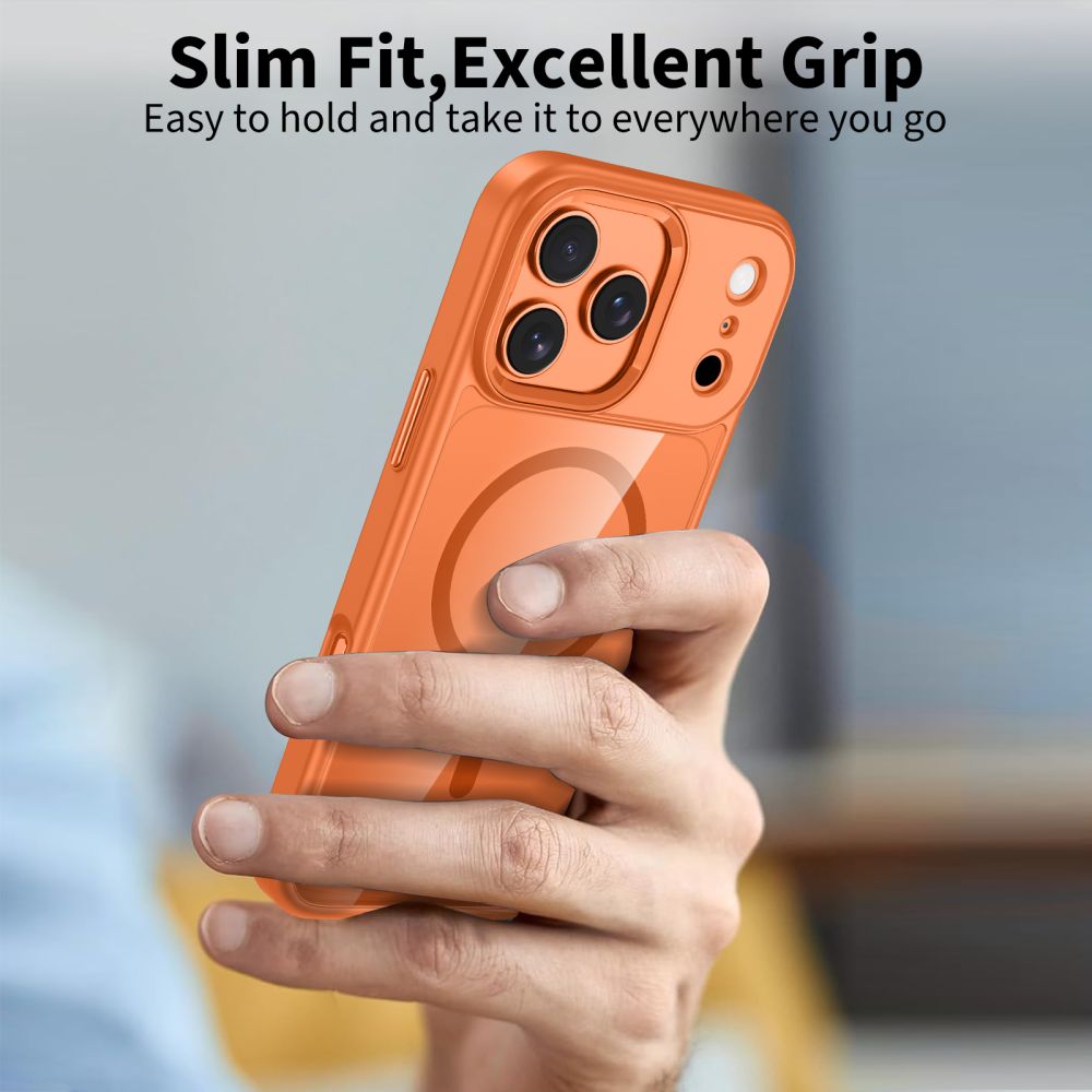 Tech-Protect Tech-Protect iPhone 17 Pro Skal MagSafe MagMat Cosmic Orange/Clear - Teknikhallen.se