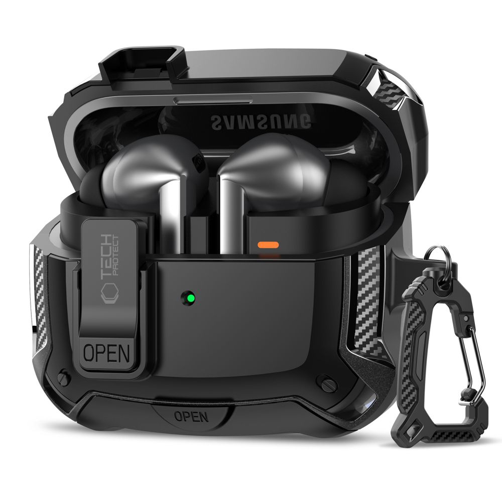Tech-Protect Tech-Protect Samsung Galaxy Buds 3 / 3 Pro / 3 FE Skal Corbonox Svart - Teknikhallen.se