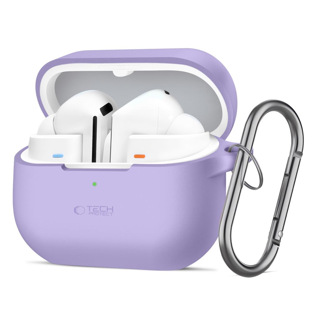 Tech-Protect Tech-Protect Samsung Galaxy Buds 3 / 3 Pro / 3 FE Skal Silikon Hook Lavender - Teknikhallen.se