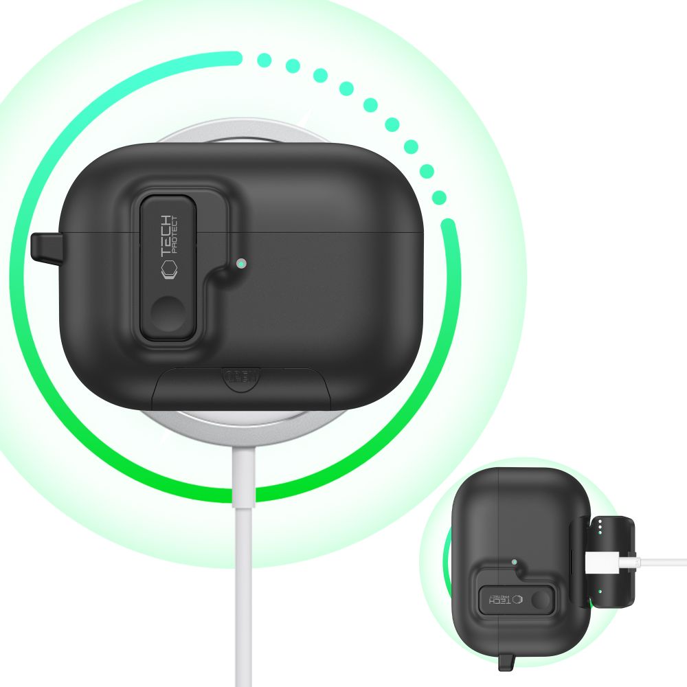 Tech-Protect Tech-Protect AirPods Pro 3 Skal Slim Hook Svart - Teknikhallen.se