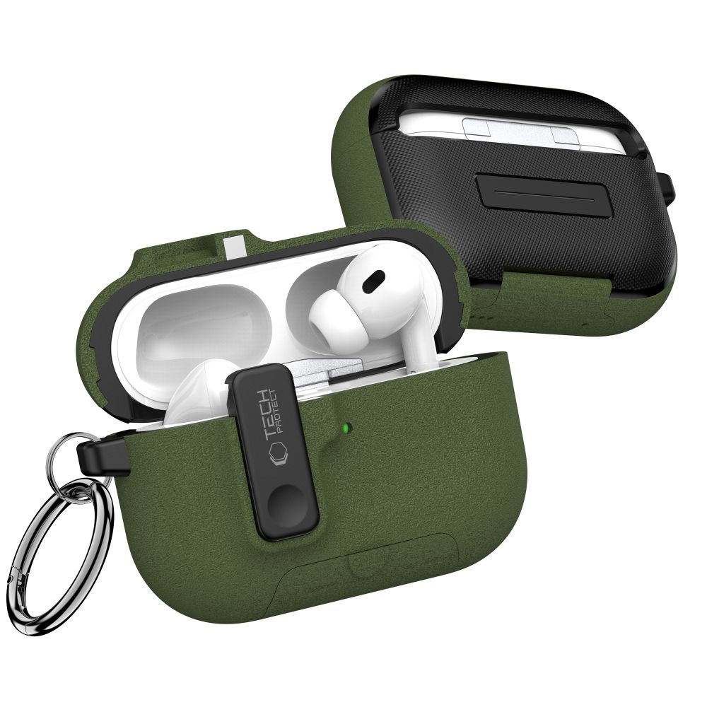 Tech-Protect Tech-Protect AirPods Pro 3 Skal Slim Hook Olive Green - Teknikhallen.se