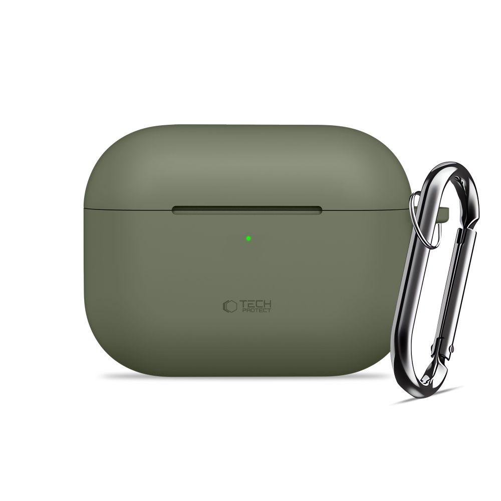 Tech-Protect Tech-Protect AirPods Pro 3 Skal Silikon Hook Olive Green - Teknikhallen.se