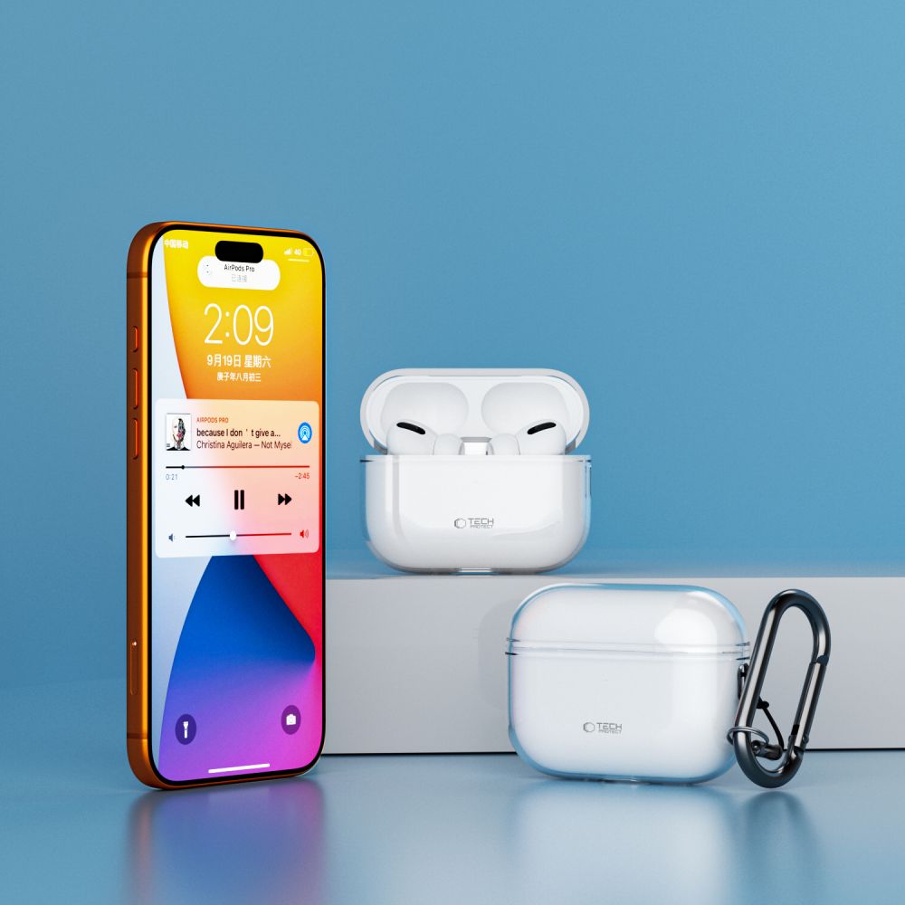 Tech-Protect Tech-Protect AirPods Pro 3 Skal FlexAir Transparent - Teknikhallen.se