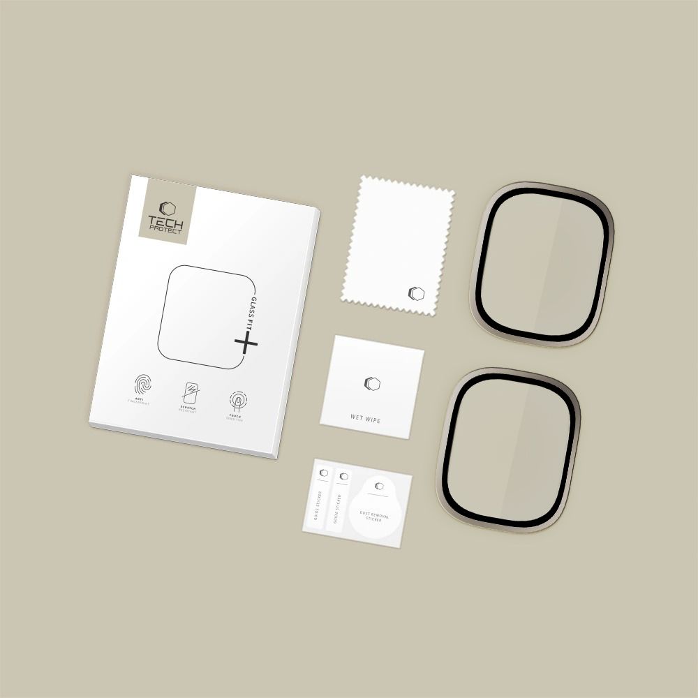 Tech-Protect Tech-Protect Apple Watch 1 / 2 49 mm 2-PACK Skärmskydd Titanium - Teknikhallen.se