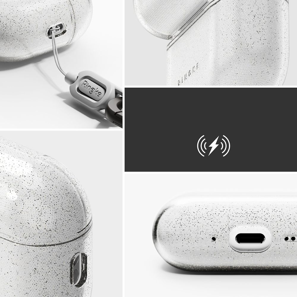 Ringke Ringke AirPods Pro 3 Skal Air Glitter Clear - Teknikhallen.se