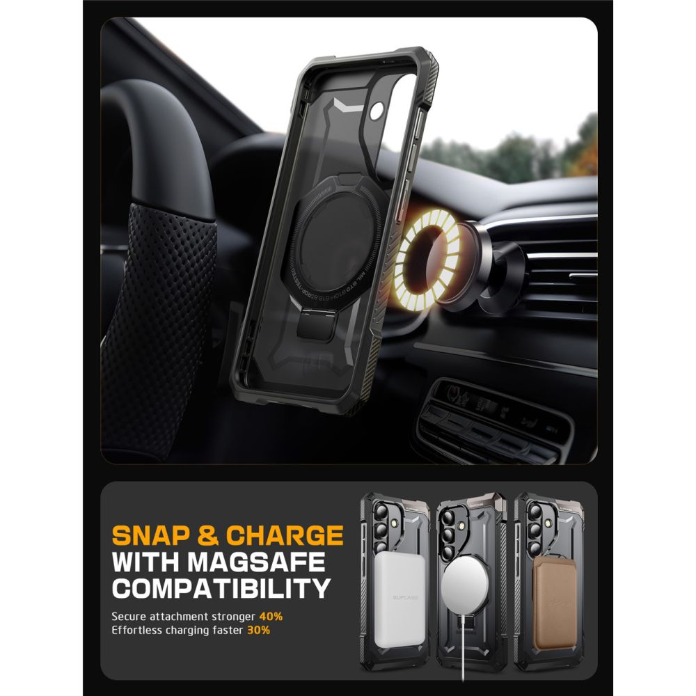 Supcase Supcase Samsung Galaxy S25 FE Skal MagSafe UB Grip Svart - Teknikhallen.se