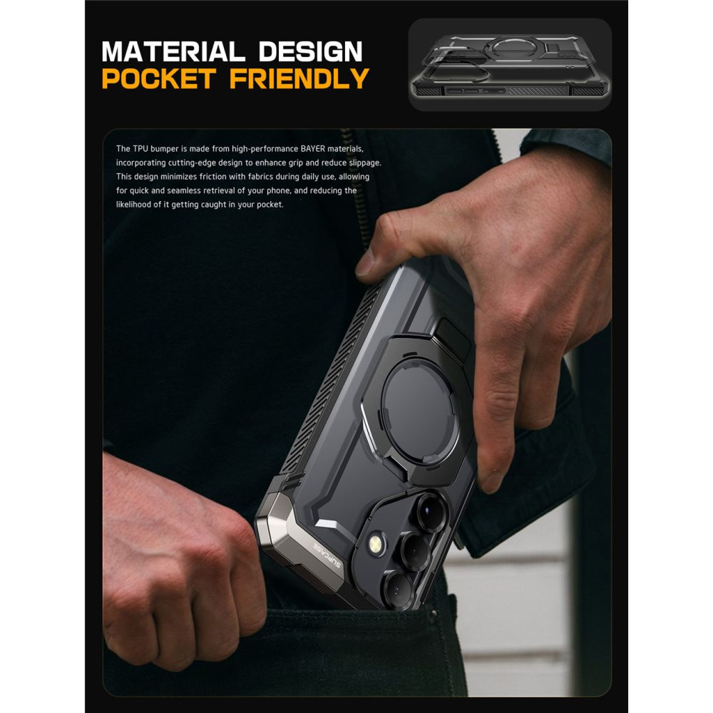 Supcase Supcase Samsung Galaxy S25 FE Skal MagSafe UB Grip Svart - Teknikhallen.se