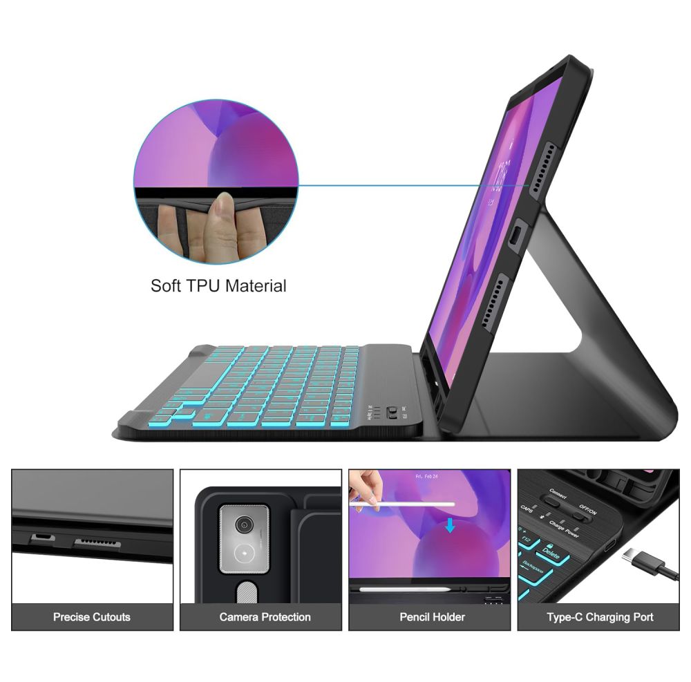 Tech-Protect Tech-Protect Lenovo Idea Tab Pro Fodral SC Tangentbord Svart - Teknikhallen.se