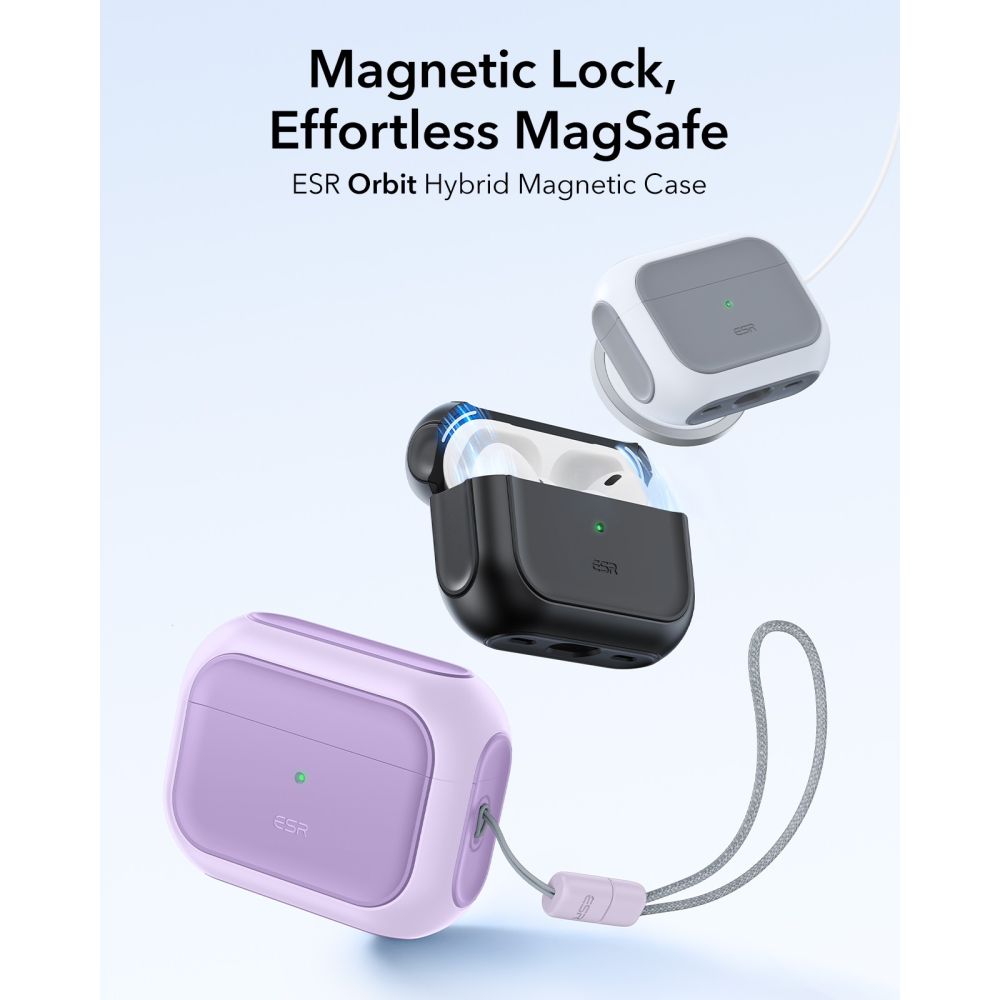 ESR ESR AirPods Pro 3 Skal MagSafe Orbit HaloLock Lavender - Teknikhallen.se
