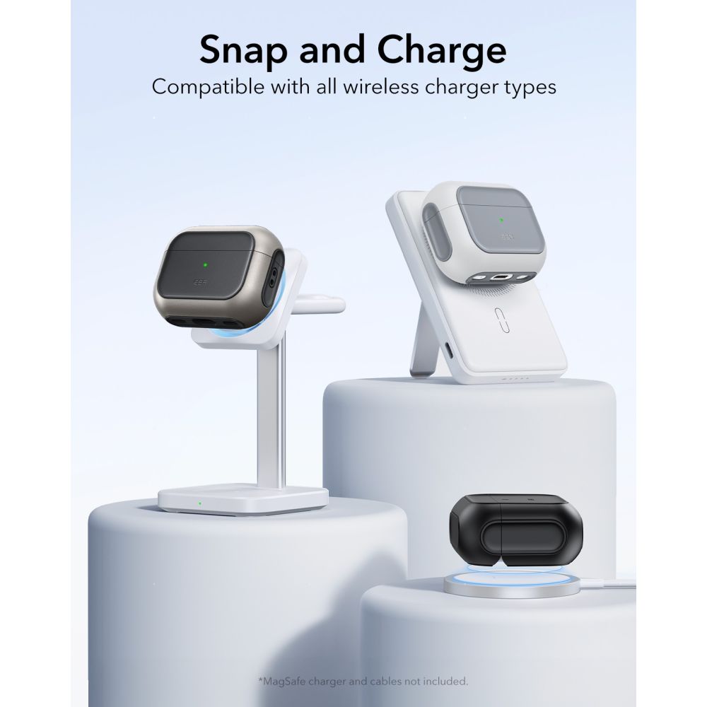 ESR ESR AirPods Pro 3 Skal MagSafe Orbit HaloLock Titanium - Teknikhallen.se