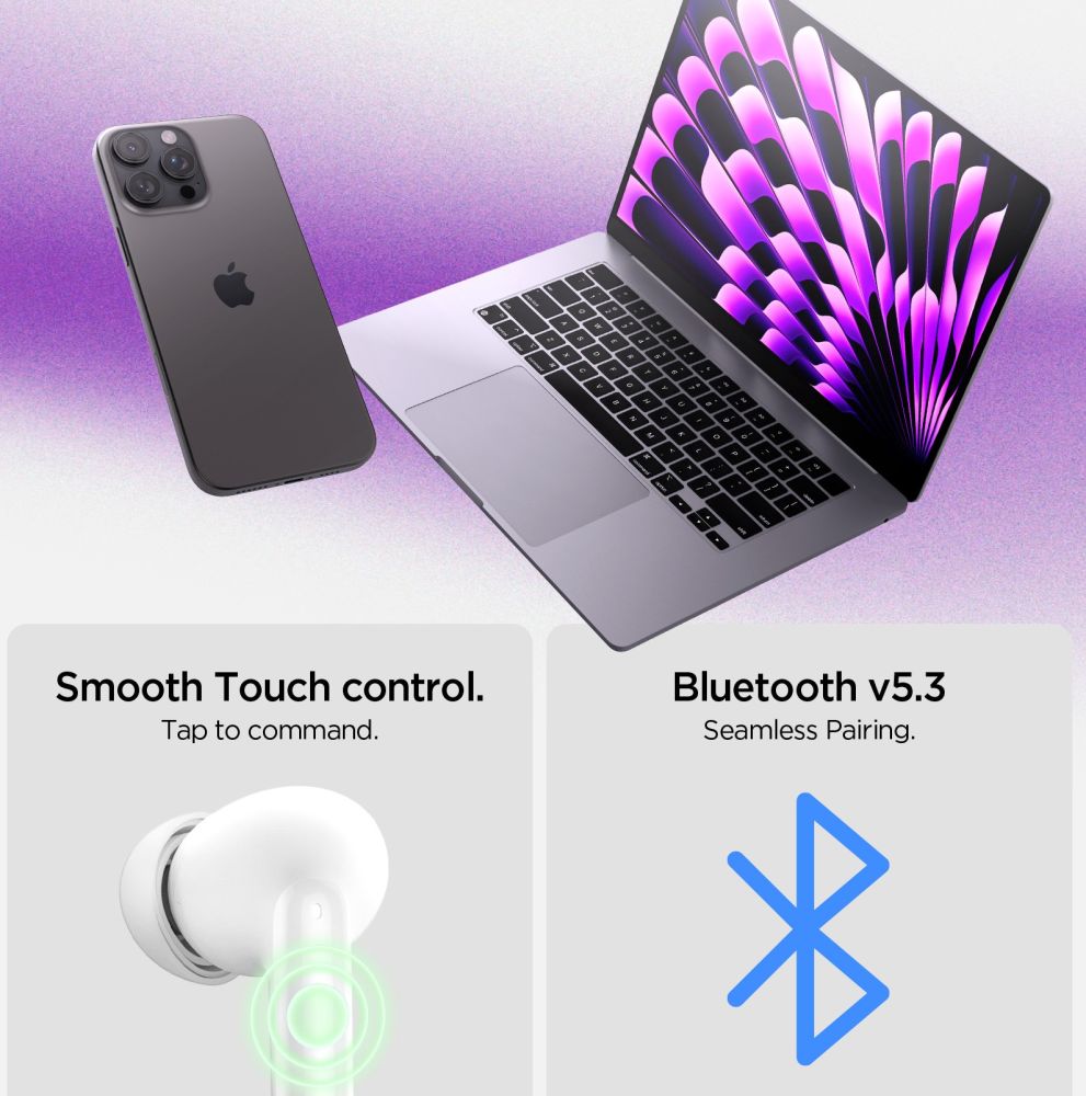 Spigen Spigen In-Ear Trådlösa Hörlurar Anc Svart - Teknikhallen.se