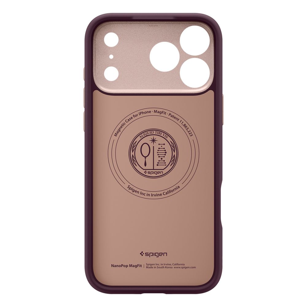 Spigen Spigen iPhone 17 Pro Skal MagSafe Nano Pop Burgundy Bean - Teknikhallen.se