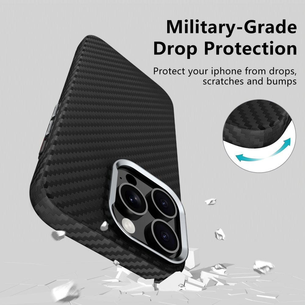 Tech-Protect Tech-Protect Samsung Galaxy S25 Skal MagSafe ION Carbon Svart - Teknikhallen.se