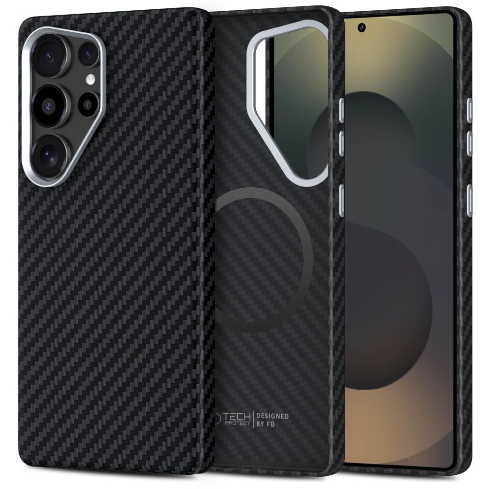 Tech-Protect Tech-Protect Galaxy S25 Ultra Skal MagSafe ION Carbon Svart - Teknikhallen.se