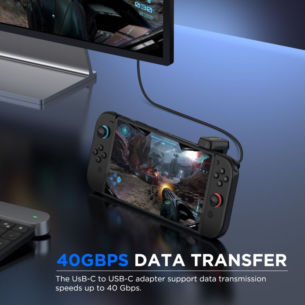 Tech-Protect Tech-Protect USB-C - USB-C Adapter UltraBoost Svart - Teknikhallen.se