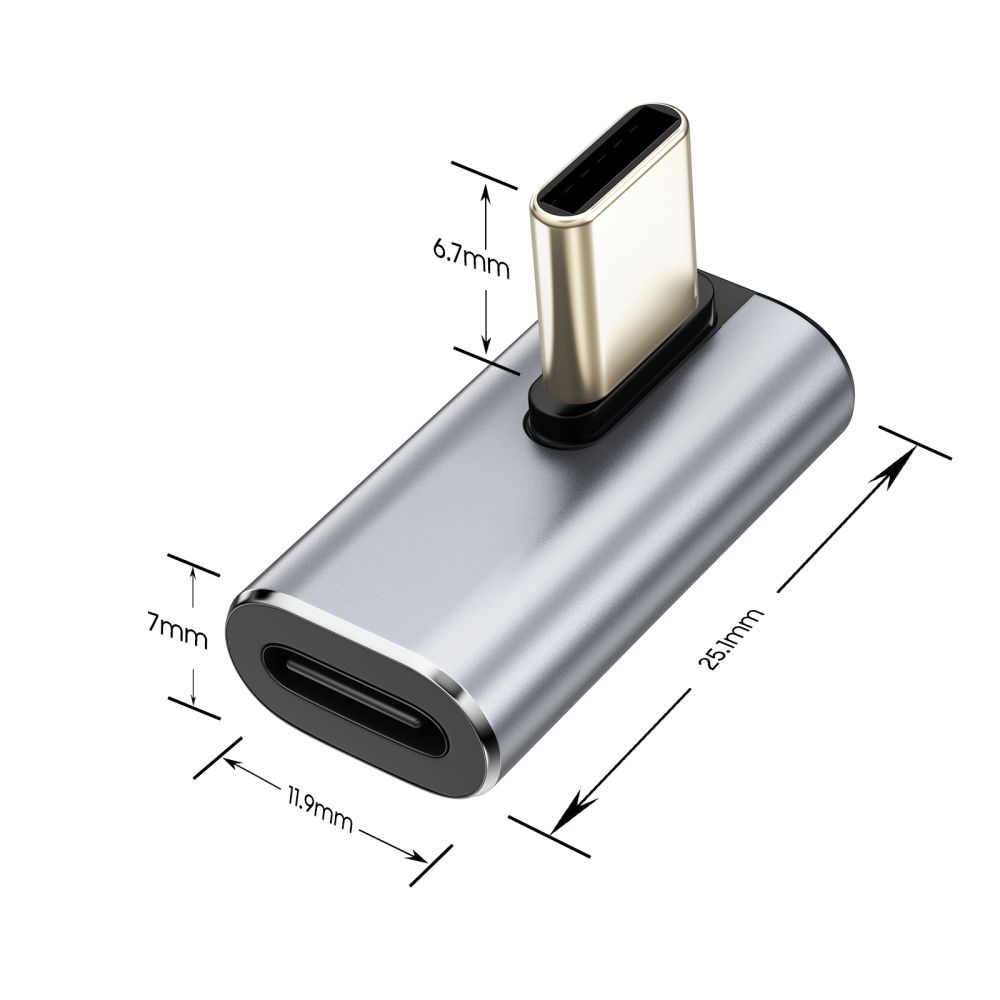 Tech-Protect Tech-Protect USB-C - USB-C Adapter UltraBoost Grå - Teknikhallen.se