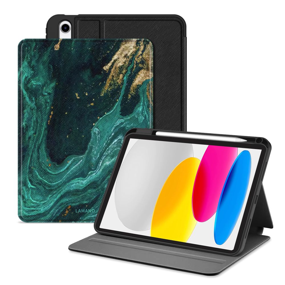Tech-Protect Tech-Protect iPad 11 2025 / iPad 10.9 2022 Fodral Lamano Verde Aura - Teknikhallen.se