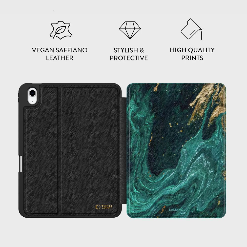 Tech-Protect Tech-Protect iPad 11 2025 / iPad 10.9 2022 Fodral Lamano Verde Aura - Teknikhallen.se